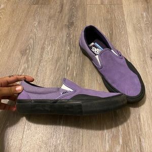 Purple slip on vans